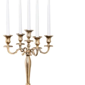 SVEČTURIS 5 SVECĒM Zelta h 40 cm